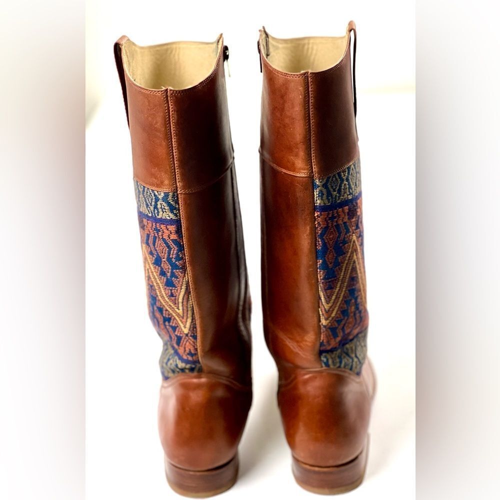 Teysha Leather Riding Boots/Aztec Textile - Picture 7 of 16